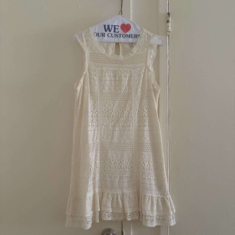 Joie Lindell Mixed-Lace Sleeveless Dress